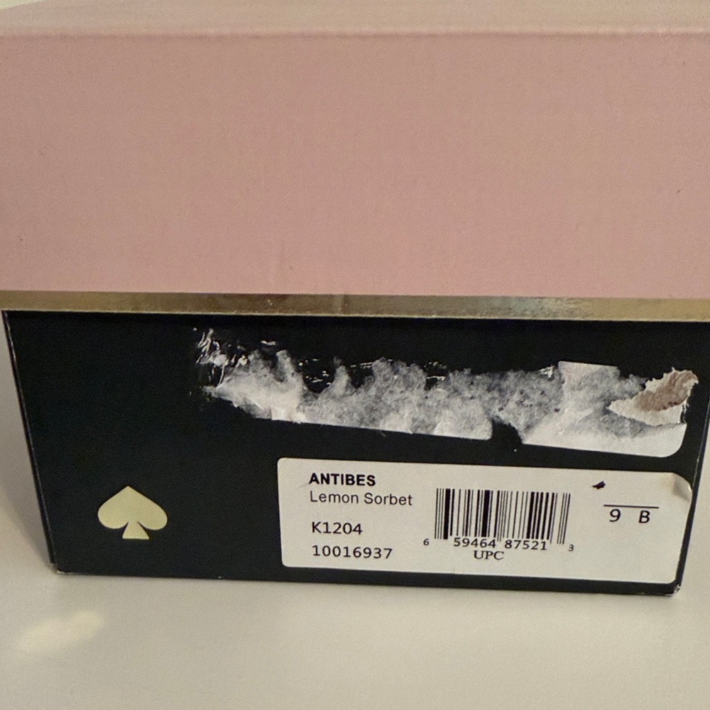 Kate Spade "Antibes" Sling Back Pointed Toe Flat in Lemon Sorbet 9 NEW - Picture 15 of 15
